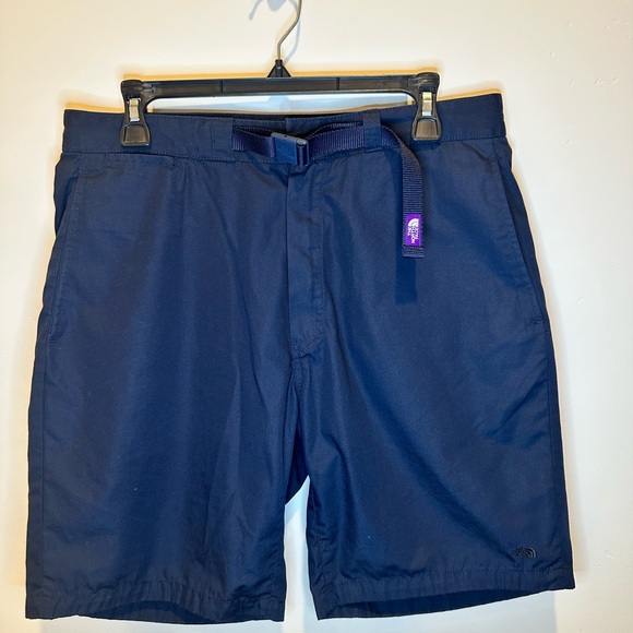 The North Face Purple Label ShortsCoolmax Navy Stretch Twill Belt Size 32